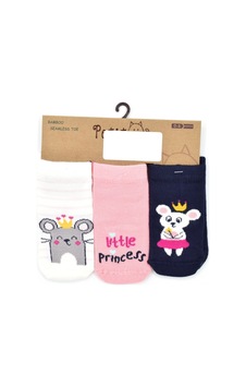 Petit Minou 3'lü Little Mouse Bebek Çorabı 2195 Çok Renkli Petit Minou 3'lü Little Mouse Bebek Çorabı 2195 Çok Renkli