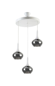 Nero Modern Tasarım Salon Cafe Mutfak Beyaz Renk Füme Camlı 3 Lü Avize Beyaz Füme Beyaz Füme Nero Modern Tasarım Salon Cafe Mutfak Beyaz Renk Füme Camlı 3 Lü Avize Beyaz Füme Beyaz Füme