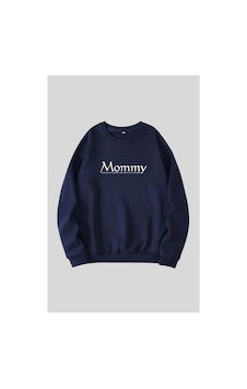 Caxis Kadın Mommy Baskılı Hamile Oversize, Doğum, Anne Hediyelik Ürün Bisiklet Yaka Sweatshirt Lacivert Caxis Kadın Mommy Baskılı Hamile Oversize, Doğum, Anne Hediyelik Ürün Bisiklet Yaka Sweatshirt Lacivert