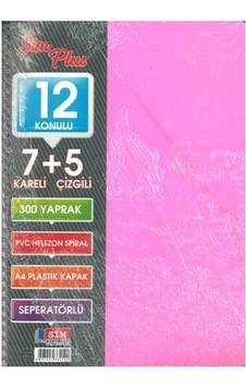 Sımplus A4 7+5 300 Yp Plastik Kapak Ayraçlı Defter Pembe Sımplus A4 7+5 300 Yp Plastik Kapak Ayraçlı Defter Pembe