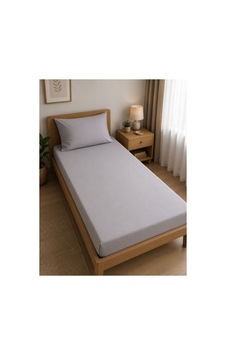 Tek Kişilik Lastikli Çarşaf Takımı 100x200cm Açık Gri Açık Gri Tek Kişilik Lastikli Çarşaf Takımı 100x200cm Açık Gri Açık Gri