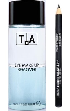 Tca Studio Make-Up Suya Dayanıklı Eyeliner Siyah + Göz Makyaj Temizleyici 150 ML Tca Studio Make-Up Suya Dayanıklı Eyeliner Siyah + Göz Makyaj Temizleyici 150 ML