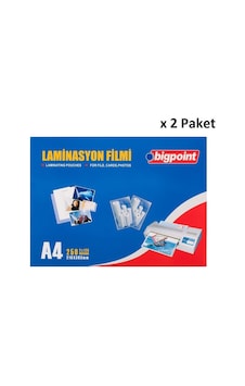Bigpoint Laminasyon Filmi A4 125 Mikron 100'lü Kutu X 2 Paket Bigpoint Laminasyon Filmi A4 125 Mikron 100'lü Kutu X 2 Paket