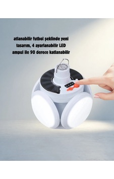 Katlanabilir Solar Led Çadır Lambası 360 Derece
