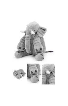 Fil Uyku Arkadaşım Peluş Fil Büyük Boy Gri Fil Uyku Arkadaşım Peluş Fil Büyük Boy Gri