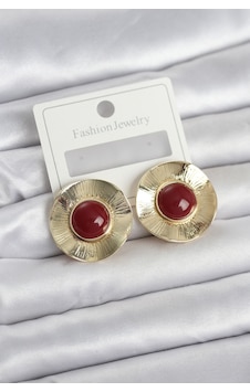 Vintage Model Bordo Gold Renk Pirinç Kadın Küpe - Tj-bkp11661 Diğer Vintage Model Bordo Gold Renk Pirinç Kadın Küpe - Tj-bkp11661 Diğer