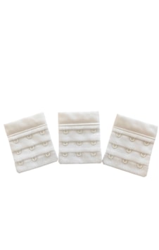 Endüstriyelkesim 3x3 Sütyen Uzatma Aparatı 51mm Genişlik Beyaz 3 Lü Paket Agraf Beyaz