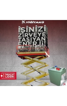 6 Volt 240 Ah-amper Yiğit Akü Menlift Golf Araçları Platform Akü