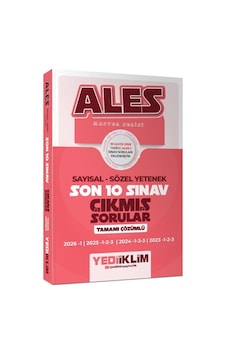 Ales Master Serisi Sayısal Sözel Yetenek Tamamı Çözümlü Son 10 Sınav Çıkmış Sor