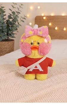 Kırmızı Kazaklı Lalafa Sevimli Ördek Peluş Oyuncak Çok Renkli Kırmızı Kazaklı Lalafa Sevimli Ördek Peluş Oyuncak Çok Renkli
