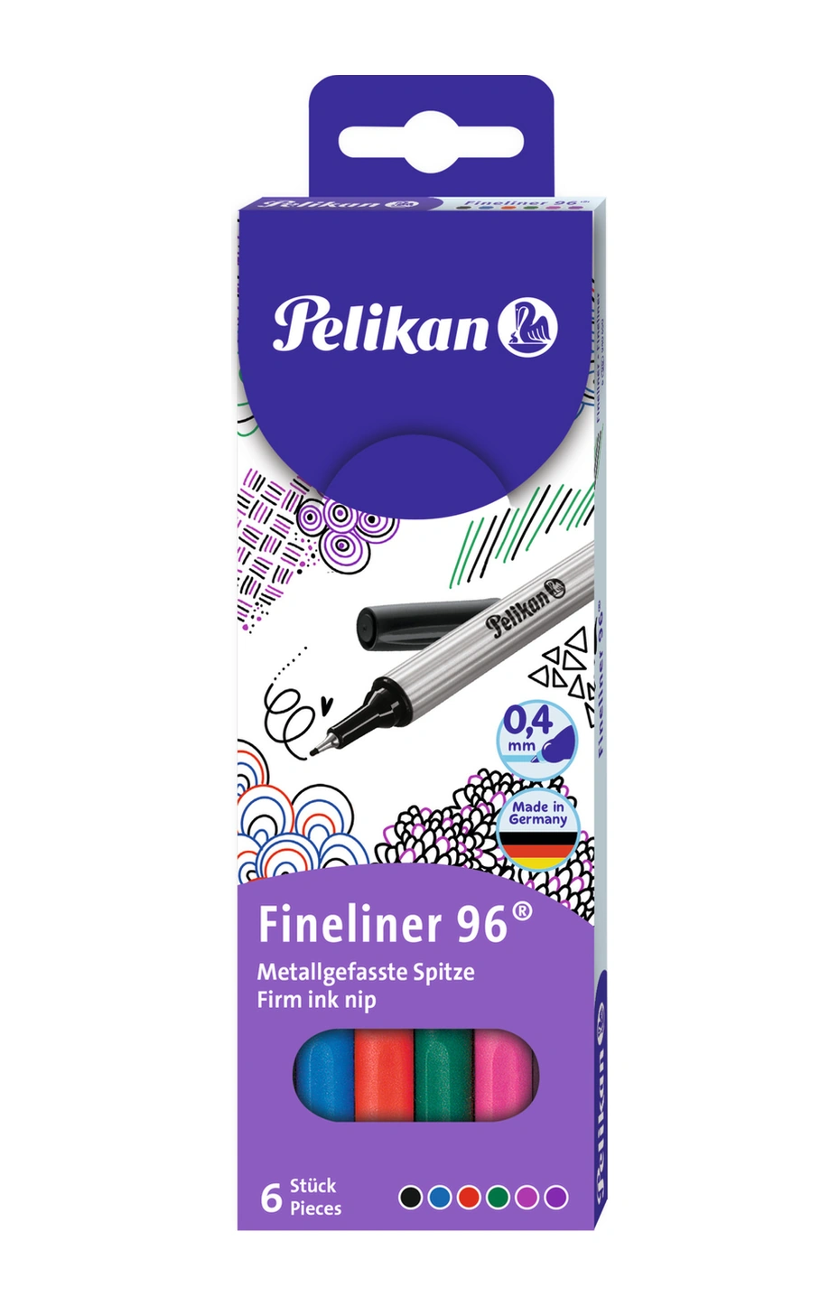Fineliner 6'lı Kutu Çeşitli