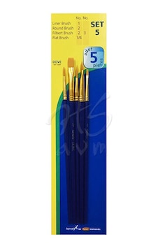 Fanart Academy Dove Seri 500 Fırça Seti No:5 5Li Fanart Academy Dove Seri 500 Fırça Seti No:5 5Li