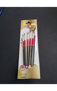 Neon Plus Artist Brushes Renkli Fırça Seti - 5 Parça Neon Renk Boya Fırçası