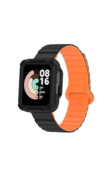Xiaomi Redmi Watch 2 Silikon Kordon Omsy Krd-105 Strap Kayış-siyah-turuncu Xiaomi Redmi Watch 2 Silikon Kordon Omsy Krd-105 Strap Kayış-siyah-turuncu