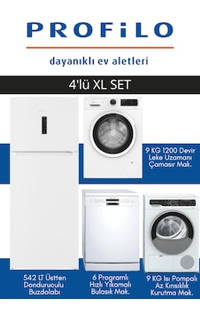 Profilo BD2076WEXN - CGA242X3TR - KM9611CTR - BM6320MA 4'lü XL Beyaz Eşya Set