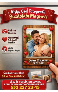 10 Adet Kişiye Özel Fotoğraflı Magnet