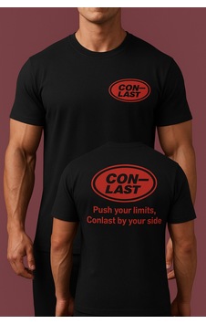 Conlast T-shirt ''push Your Limits, By Your Side'' Siyah
