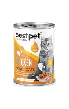Yetişkin Kediler İçin, Taze Tavuk Parça Etli Ve Soslu Yaş Mama, 400 G X 12 Adet Yetişkin Kediler İçin, Taze Tavuk Parça Etli Ve Soslu Yaş Mama, 400 G X 12 Adet