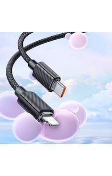 Ca-3660 Crystal Serisi Type-c To Lightning 36w Pd Hızlı Şarj Ve Veri Aktarım Örgü Kablo Siyah 1.2m Ca-3660 Crystal Serisi Type-c To Lightning 36w Pd Hızlı Şarj Ve Veri Aktarım Örgü Kablo Siyah 1.2m