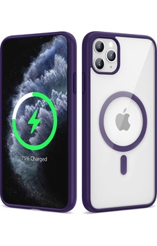 Apple Uyumlu iPhone 11 Pro Max Kılıf M-safe Wireless Şarj Özellikli Silikon Zore Ege Kapak Derin Mor Apple Uyumlu iPhone 11 Pro Max Kılıf M-safe Wireless Şarj Özellikli Silikon Zore Ege Kapak Derin Mor