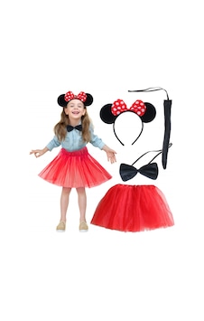 Techmrt Minnie Mouse Kostüm Seti Etek Taç Kuyruk Papyon Gösteri Seti Techmrt Minnie Mouse Kostüm Seti Etek Taç Kuyruk Papyon Gösteri Seti