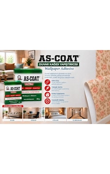 As-coat Ultra Duvar Kağıdı Yapıştırıcısı Yüksek Verimli Duvar Kağıdı Tutkalı As-coat Ultra Duvar Kağıdı Yapıştırıcısı Yüksek Verimli Duvar Kağıdı Tutkalı