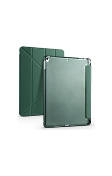 Aksesuarcim Apple iPad Uyumlu 10.2 8. İle Uyumlu Kılıf Silikon Yumuşak Kalem Bölmeli Esnek 4 Farklı Stand Olabilen Tablet Kılıfı Koyu Yeşil Sku: Zeusb0fhj7jp8k Arka Kapak