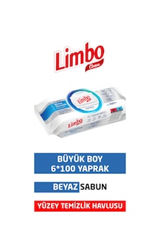 Clean Beyaz Sabun Katkılı Yüzey Temizlik Havlusu Büyük Boy 6x100 Yaprak Çok Amaçlı Temizlik Mendili Diğer