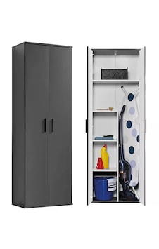 Aymo Paspas,süpürge - Temizlik Malzeme Dolabı - Çok Amaçlı Dolap - Banyo Dolabı - 60 Cm Antrasit Aymo Paspas,süpürge - Temizlik Malzeme Dolabı - Çok Amaçlı Dolap - Banyo Dolabı - 60 Cm Antrasit