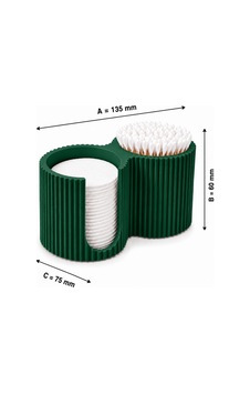 Makyaj Pamuğu Ve Kulak Çubuğu Organizeri 13cmx6cmx7cm Yeşil Makyaj Pamuğu Ve Kulak Çubuğu Organizeri 13cmx6cmx7cm Yeşil
