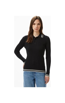 Nautica Kadın Siyah Classic Fit Uzun Kollu Polo Yaka T-shirtdüz57k113t Nautica Kadın Siyah Classic Fit Uzun Kollu Polo Yaka T-shirtdüz57k113t