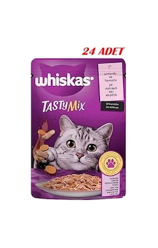 Whiskas Pouch Sos İçinde Somonlu ve Havuçlu Yetişkin Kedi Konservesi 24 x 85 G Whiskas Pouch Sos İçinde Somonlu ve Havuçlu Yetişkin Kedi Konservesi 24 x 85 G