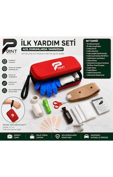 Araç İlk Yardım Seti Trafik Kanununa Uygun Tam Donanımlı İlk Yardım Çantası Kırmızı Acil Durum Seti Araç İlk Yardım Seti Trafik Kanununa Uygun Tam Donanımlı İlk Yardım Çantası Kırmızı Acil Durum Seti
