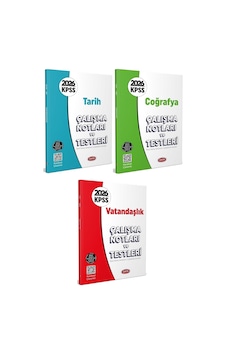 Data 2026 Kpss Tarih + Coğrafya + Vatandaşlık Çalışma Notları Ve Testleri 3 Lü Set Data Yayınları