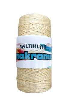 1 Adet Polyester Makrome İpi 270 Krem 100 Gr