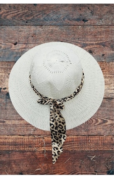 Londonstore Plaj Şapka Leopar Desen Beyaz Leopar Beyaz Londonstore Plaj Şapka Leopar Desen Beyaz Leopar Beyaz