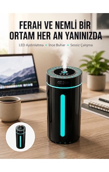 Hubrendy Tekno Ultrasonik Nemlendirici Led Işıklı Aromaterapi Difüzör Sessiz Çalışma Yeni Nesil Hubrendy Tekno Ultrasonik Nemlendirici Led Işıklı Aromaterapi Difüzör Sessiz Çalışma Yeni Nesil