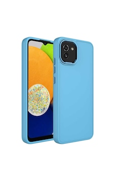 Samsung Uyumlu Galaxy A03 Kılıf Metal Çerçeve ve Buton Tasarımlı Silikon Zore Luna Kapak-Sierra mavi Sierra mavi Samsung Uyumlu Galaxy A03 Kılıf Metal Çerçeve ve Buton Tasarımlı Silikon Zore Luna Kapak-Sierra mavi Sierra mavi