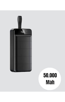 Ultra Güçlü 50 000 Mah Led Ekranlı Bağlantı Seçenekli Akıllı Koruma Sistemli Ünitesi 50000mah 20w Powerbank Siyah Ultra Güçlü 50 000 Mah Led Ekranlı Bağlantı Seçenekli Akıllı Koruma Sistemli Ünitesi 50000mah 20w Powerbank Siyah