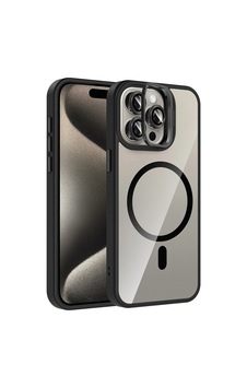 Apple Uyumlu iPhone 15 Pro Max Kılıf Standlı Ve Kamera Lens li M-safe Şarj Özellikli Zore Etro Kapak Çok Renkli