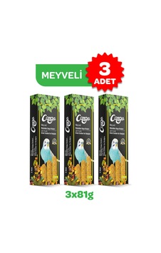 Cango Muhabbet Kuşu Krakeri Meyveli 81gr 3lü Cango Muhabbet Kuşu Krakeri Meyveli 81gr 3lü