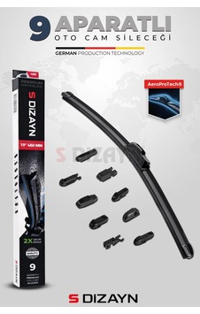S-dizayn 9 Aparatlı Oto Cam Sileceği 75 Cm 30 İnç Universal A+ Kalite
