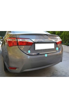 Toyota Corolla Uyumlu Bagaj Alt Çıta -2014 Paslanmaz Çelik Parça