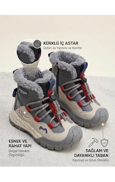 Marco Kids Cherokee Çocuk Tüylu Fermuarlı Outdoor Bot Gri Marco Kids Cherokee Çocuk Tüylu Fermuarlı Outdoor Bot Gri