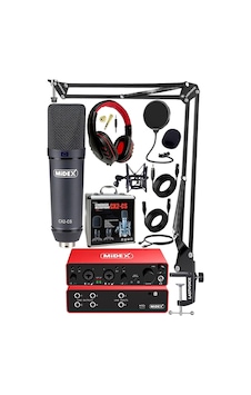 Functional Paket-4 Stüdyo Ekipmanları Mikrofon 4 Çıkış Ses Kartı Full Set Functional Paket-4 Stüdyo Ekipmanları Mikrofon 4 Çıkış Ses Kartı Full Set