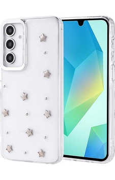 Galaxy A16 Uyumlu Kılıf Airbag Tasarımlı Simli Şeffaf Zore Kutup Kapak - Yıldız Yıldız Galaxy A16 Uyumlu Kılıf Airbag Tasarımlı Simli Şeffaf Zore Kutup Kapak - Yıldız Yıldız