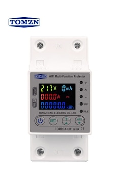 Tomzn 63a Wifi Akıllı Kaçak Akım Rölesi Tomzn 63 Amper Akım Koruyucu Röle Tompd-63lw