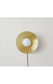 Modern E27 Duylu Aplik Opal Camlı Duvar Lambası Kablolu Aplik Altın - Gold