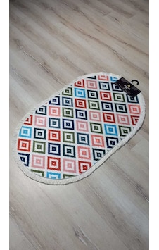 Banyo Evak1891Renkli 2'Li Klozet Takımı Oval Banyo Paspası Çok Renkli Banyo Evak1891Renkli 2'Li Klozet Takımı Oval Banyo Paspası Çok Renkli