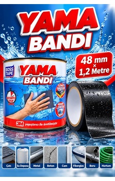 Yama Bandı 48 Mm 1,2 Metre Sızıntı Önleyici Pratik Tamir Bandı Yama Bandı 48 Mm 1,2 Metre Sızıntı Önleyici Pratik Tamir Bandı